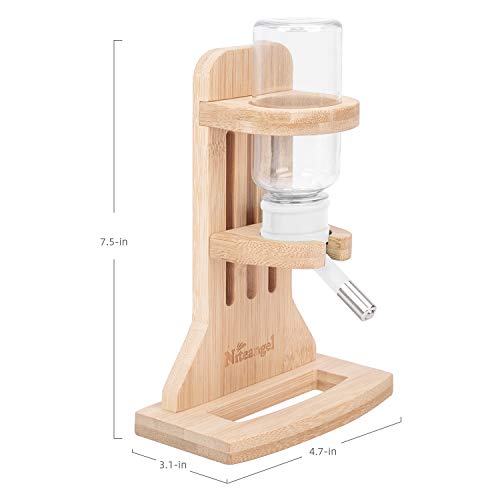Image of Niteangel Water Bottle with Stand for Syrian Dwarf Hamsters Gerbils Mice Rats Degus Small pet Rodents (White)