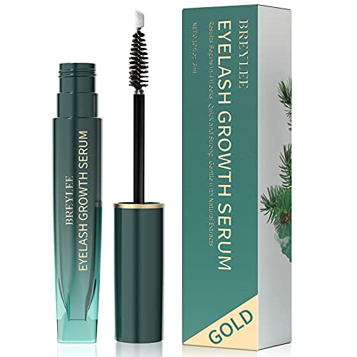 Eyelash Growth Serum, BREYLEE Eyelash Serum for Eyelash Growth Lash Growth Serum, Lash Serum, Eyelash Conditioner, Lash boost Serum for Longer, Fuller Thicker Lashes & Eyebrows(3ML/ 0.1 Fl. Oz)