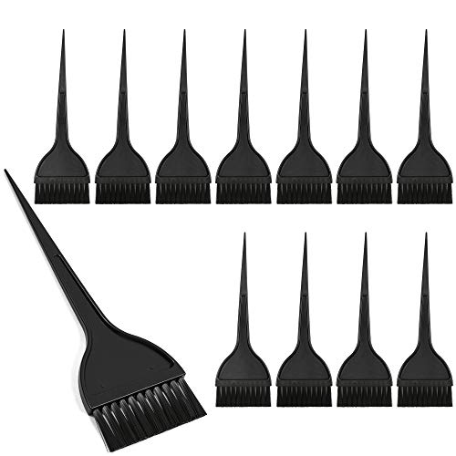 Hair Dye Coloring Tint Brush Applicator Salon Brushes (12 Pack, Black)