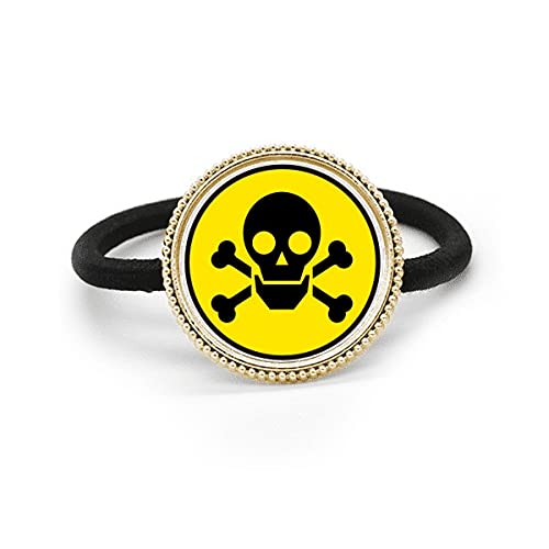 Símbolo de plata de metal en calavera con goma elástica de alta fijación