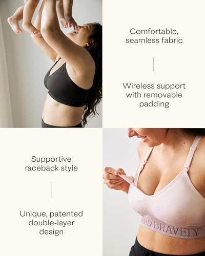 Image of Kindred Bravely Sublime Hands Free Pumping & Nursing Sports Bra | Racerback, wire free & breathable maternity bra with four way stretch. Supportive for workouts. Compatible with breast pumps