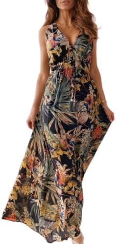 Vestido Mujer Casual Vestidos Largos Verano Sexy Cuello en V Vest...