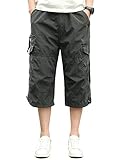 straight, cargo Pinkpum Cargo Shorts Hombres Pantalones Cortos de Algodón Leisure Casual Gris 01 4XL