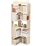 Amazon｜OrganizeHub 本棚 ブックシェルフ コーナーラック コーナー