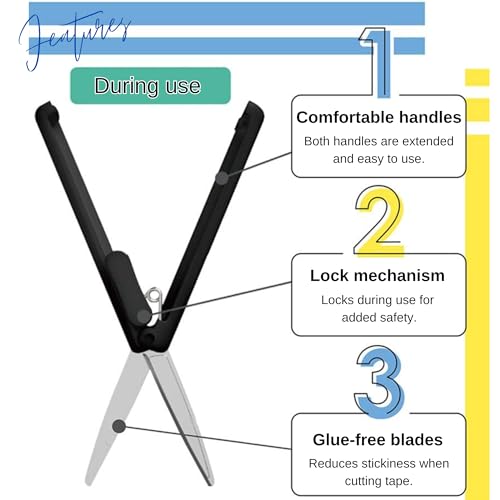 SUN-STAR Tesouras Stickyle Stationery (compactas) Slarino Branco S3719995