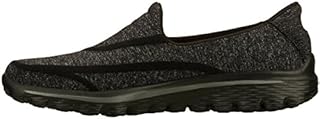 Skechers Performance Womens Go Walk 2 Super Sock Slip-On Walking Shoe,Old Black,8 M US