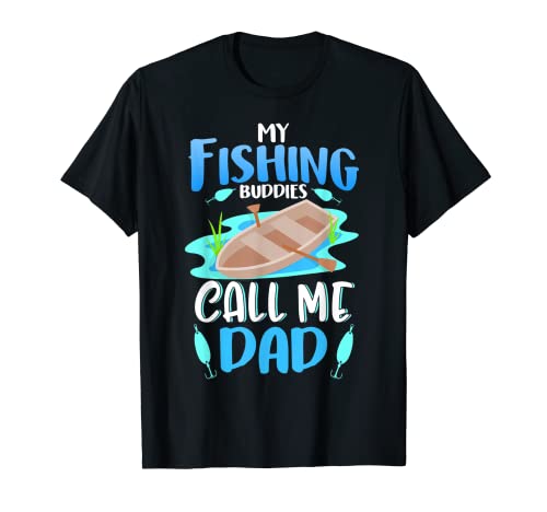 Fathers Day My Fishing Buddies Call Me Dad Fishman Kinder-Geschenk T-Shirt