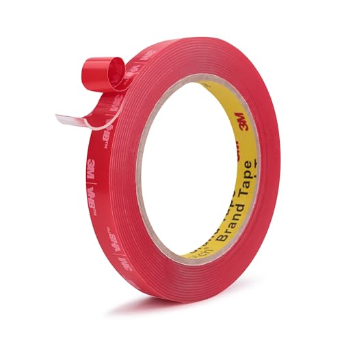 Image of 3M Double Sided Tape Heavy Duty Mounting Tape 0.39 inch x 13.8Ft 4910 Clear Strong Adhesive Waterproof Foam Tape for Home Office Car Decorative Materials and Trims