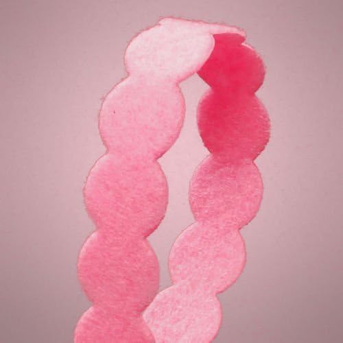 Ribbons Decorations Ribbons For Gifts Circles Felt Trim 5/8 inch wide select color/price for 2 yard Ribbons Kids Ribbons in Bulk (Pink)