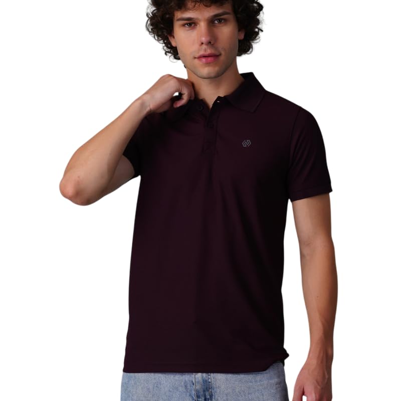 Radiology Men's Sports Half Sleeve Polo T-Shirt | Breathable Athletic Polo | Casual & Sports Wear for Men (Purple)-picture-21