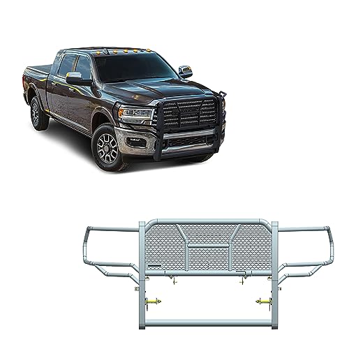 Image of Black Horse RUGGED Heavy Duty Grille Brush Bumper Guard Modular Black Compatible with 2019-2026 Ram 2500|2019-2026 Ram 3500-RU-DORA20-B