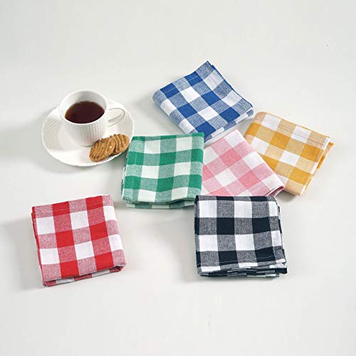 Fingercraft Dinner Napkins, Everyday Use,Premium Quality Cotton Buffalo Plaid Napkins Perfect For Parties Dinners Weddings Cocktail Christmas Napkins Cloth Washable & Reusable 20X20 – Pink & White #TOP7