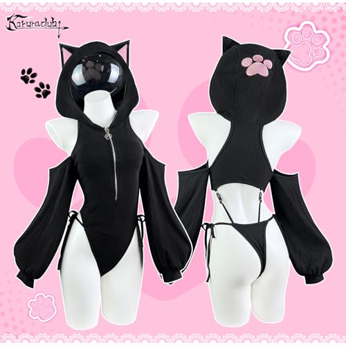 [KORURACLUB] セクシーな猫メイド服 レディースランジェリーセット 子猫 猫の爪 コスプレ セクシーセーターランジェリー 動物コスプレランジェリー - 画像3