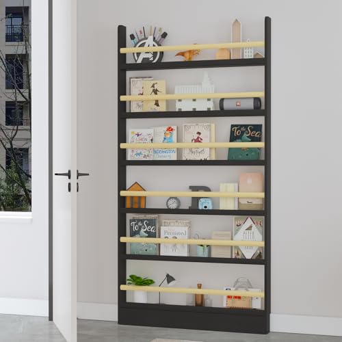 Tazyee Book Shelf, Behind The Door Bookshelf, Wooden Kids Book