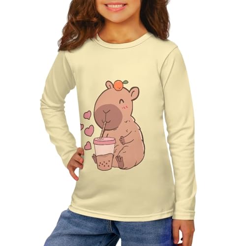 Long Sleeve Shirts for Girls Casual Crewneck Tops Fall Winter Outfits for 3-16 Years Old3