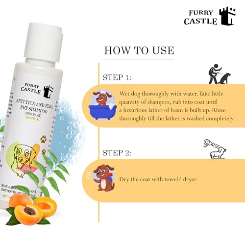 Image of Anti Tick Shampoo Helps to Kills Fleas, Ticks and Mosquitoes by Contact |Long Lasting Effects. Powerful and Effective for Dog & Cats(100ml, Pack of 1)