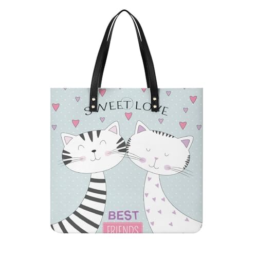 Sac à bandoulière femme motif chats le compagnon de grand format pour vos voyages