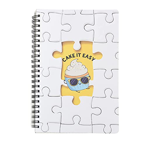 Image of Papboo A5 Handy, Cake IT Easy, Easy to Carry Spiral Wiro Notebook : 100 GSM Natural Shade Paper, Dot Grid, 120 Pages, Journal, Diary, Gift