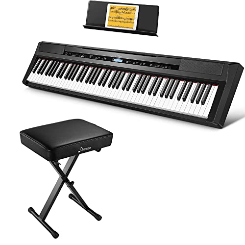 Donner DEP-20 Beginner Digital Piano + Adjustable Keyboard Bench 2.4 Inch Thickness - image 1