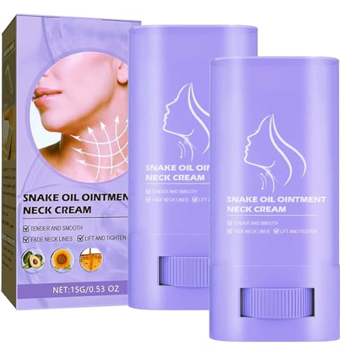 Oprtuisi 2PCS Samuwak Neck Care Stick Neck Care Cream Firming Stick Oil-Nourishing Firming & Lifting Cream Snake 0il Jojoba Seed Tighten Lift for Women