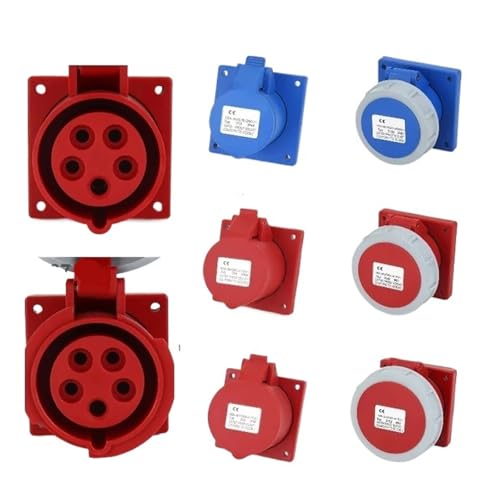 Base de pared industrial 16A 3 pines IP44 pack de 20 conectores para cuadros eléctricos 2