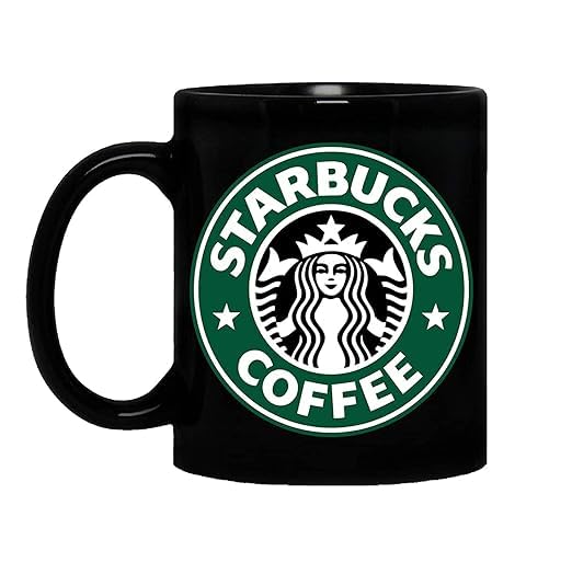 Ceramic Print Coffee Mug 1 Pcs- Starbucks Limited Edition Black 325ml