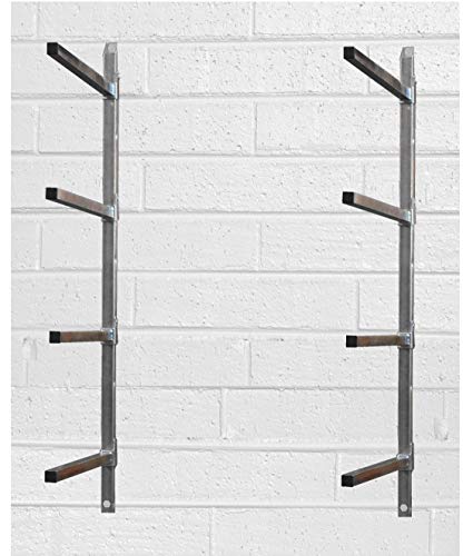 Manufacturer's Manufacturer, Inc. Bumper Parts Lumber Storage Rack, 4 Place Wall Mount Stationary