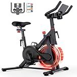 Superun Exercise Bike for Home Use Spin Bike with Adjustable Magnetic Resistance, Stationary Bike with LCD Display and APP, 136 kg Weight Capacity