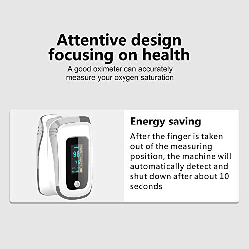 Fingertip_Pulse_Oximeter, Fingertip Blood Oxygen Saturation Monitor(Sp_O2) PR_PI Heart-Rate Monitor, Portable Digital Reading LED Screen Display