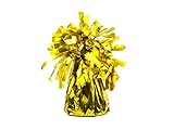 Peso: aprox. 130 gramos PartyDeco - Paquete de 4 pesas para globos de helio, color dorado, 130 g, CZ1-019.