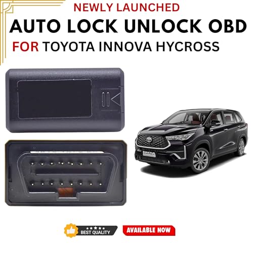 Image of KMH OBD Device Auto Lock Unlock System for Toyota Innova Hycross | Plug & Play Kit | Auto Window Roll-Up | Hazard Light & Horn Alerts | Car Safety Accessory | Pack of 1