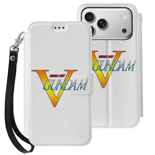 iPhone17Pro用ケース 手帳型 機動戦士Vガンダム スマホケース ストラップ付き 財布型 アイフォン17Pro用ケース おしゃれ 軽量 背面 携帯カバー カード収納 スタンド機能 PUレザー 耐衝撃