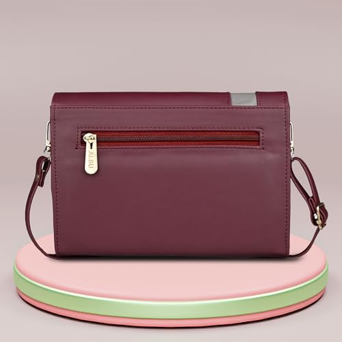Image of ALSU Women's trendy Sling Bag | handbag | purse | crossbody bag| deattachable straps | adjustable straps |card slots side bag| phone pocket