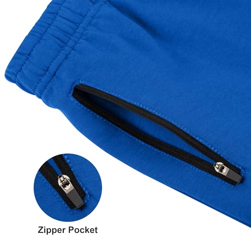 Image of BIG ELEPHANT Boys Cotton Athletic Shorts with Zipper Pockets & Drawstring