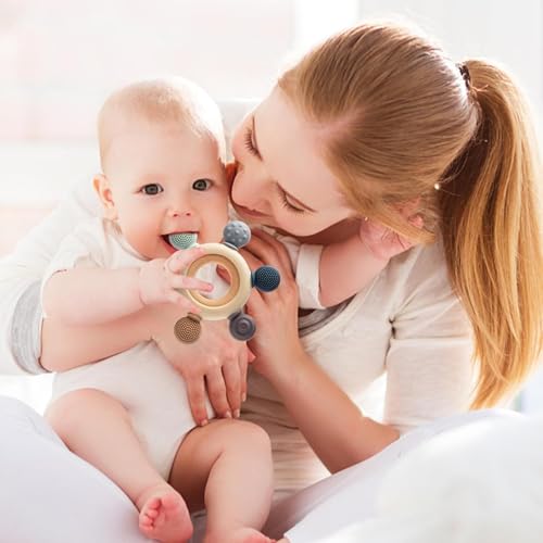 Image of Baby Teething Toys for 0-6 6-12 Months, BPA Free Baby Teether Sensory Toy for Babies 0 3 6 9 12 18 Months, Newborn Infant Toys Gifts for 1 One Year Old Baby Boys Girls (Jelly Shapes)