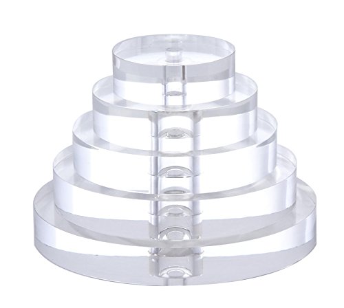 Image of B&P Lamp 8 Inch Diameter Round Acrylic Footed Lamp Base