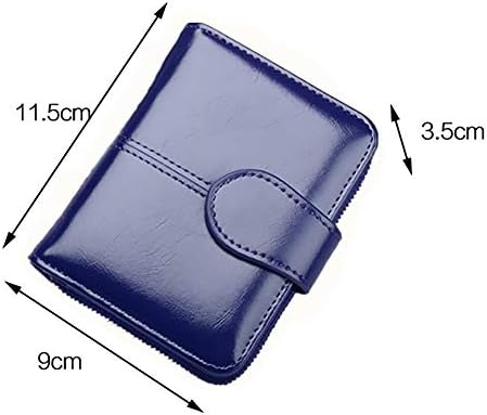 Eco Memos Vllcsla Small Women Wallet Leather Bifold Purse with ID Window RFID Blocking Genuine Leather Clutch Wallet (Wine Red)