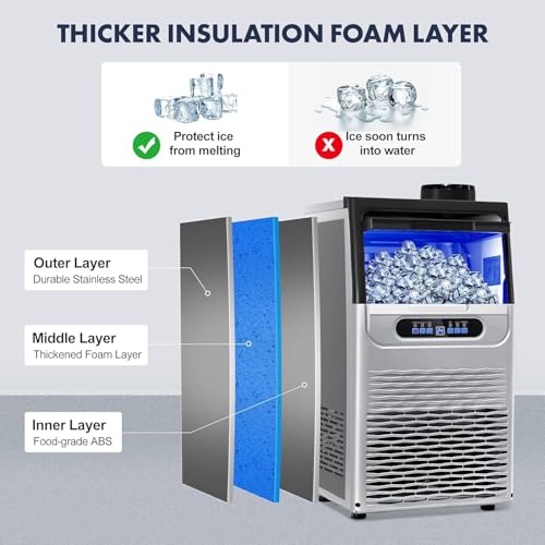 Image of 100LBS /24H Commercial Ice Maker Machine Under Counter /Freestanding