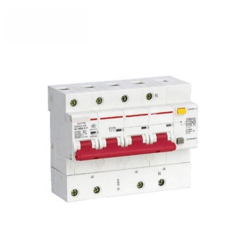 Disyuntor de corriente de fuga magnetotermico diferencial 4P 125A 50mA DZ47LE-125