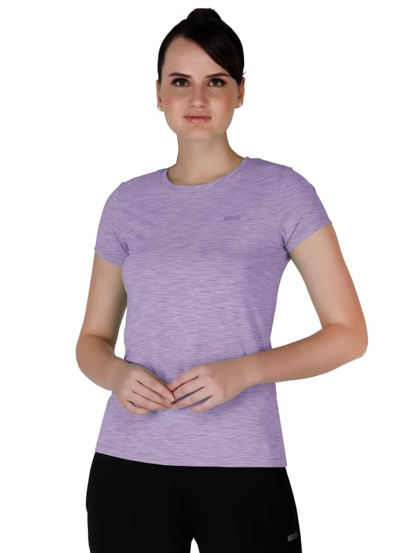 Womens Solid Cotton Spandex T-Shirt - CT01-picture-47