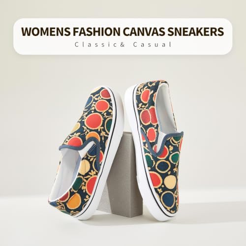 Image of Women's Canvas Slip On Sneakers Non Slip Loafers