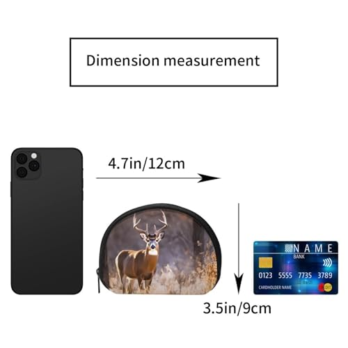 Free Whitetail Deer Print Shell Storage Bag Purse For Small Items, Easy To Carry And Store4