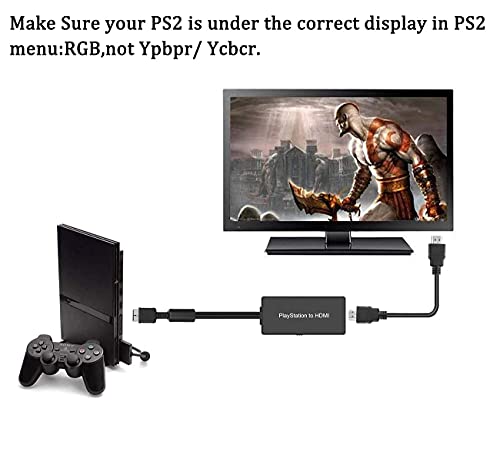 Y.d.f Ps2 To Hdmi Converter Adapter, Ps2 Hdmi Video Converter Ps2 Hdmi Converter With 3Ft Hdmi Cable For Sony Playstation 2/ Playstation 1/ Playstation 3 (Ps2 & Ps1& Ps3) #TOP3