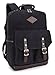 Price comparison product image KaLeido Vintage Canvas Laptop Backpack Rucksack Schoolbag (Black)