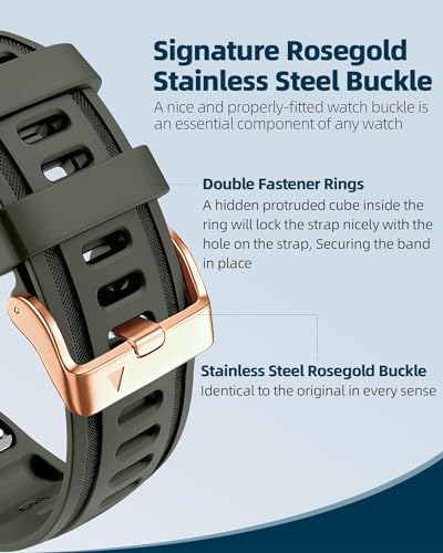 Correa de silicona de 20 mm transpirable e impermeable para Instinct 2S 7