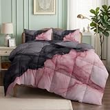 CozyRest Bettdecke ohne Bezug für Kinds, Mode Marmorstruktur Muster Sommerbettdecke Hautfreundlich und Flauschig Steppbett Ganzjahresdecke für Allergiker Zudecke Schlafdecke Steppdecke 155x200 cm