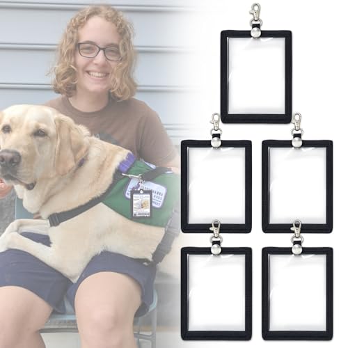 Porte-badge pour chien de service étui transparent animal de travail à clipser