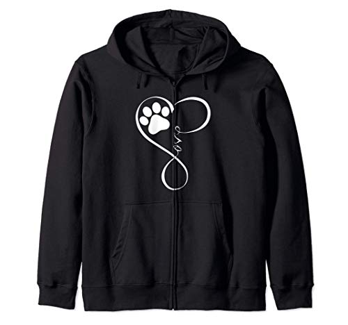 Dog Hoodie Fun Pawprint Design Hoodie Gift Love Dogs Hoodies Felpa con Cappuccio