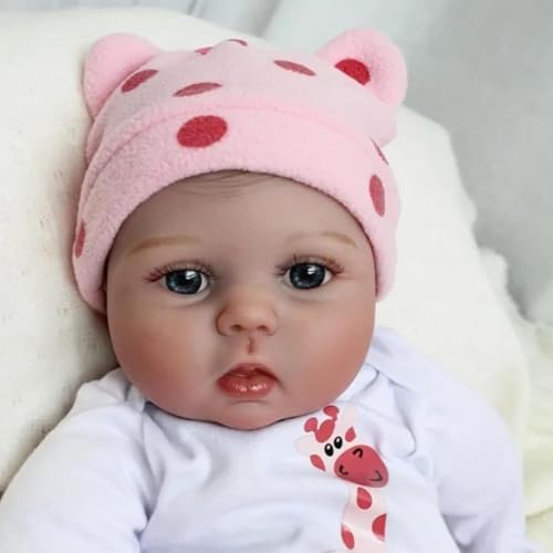 TERTYRES Reborn Baby Puppen 22 Zoll 55cm Lebensecht Weiches Vinylsilikon Baumwolle Körper Wie Echt Babypuppe Echte Neugeborene Berühren Realistisch Baby Mädchen – Bild 6