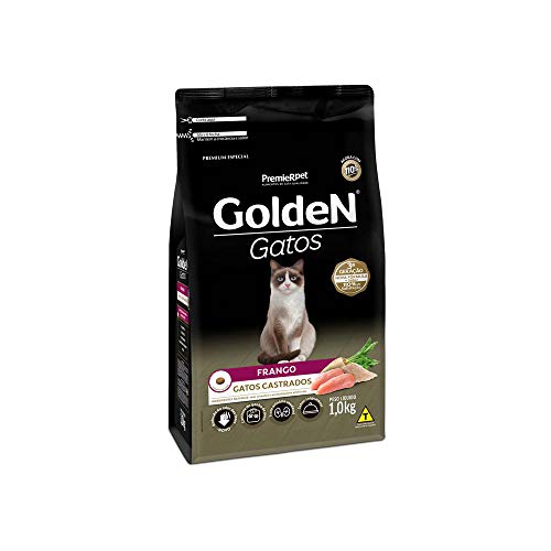 Premier Pet Ração Golden Para Gatos Adultos Castrados Sabor Frang...